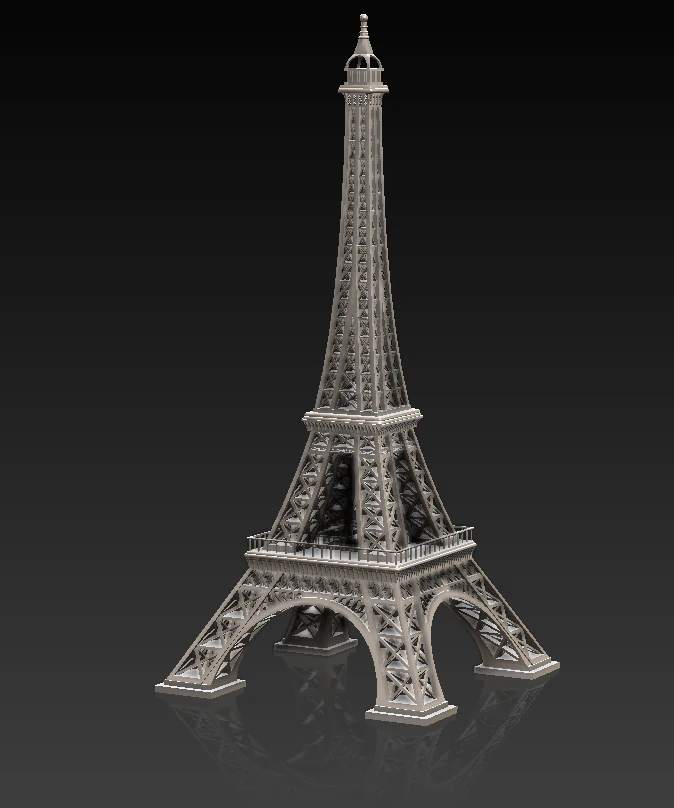 Eiffel Tower 3D Model .c4d .max .obj .3ds .fbx .stl .blend