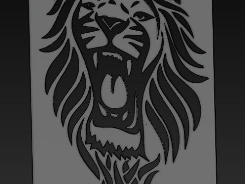 Lion head stencils 3D 모델