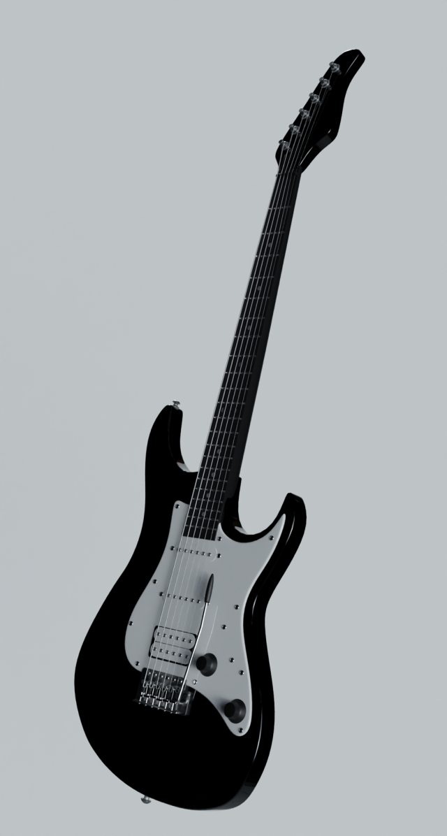 Electric Guitar Modelo 3D .c4d .max .obj .3ds .fbx .stl .blend 