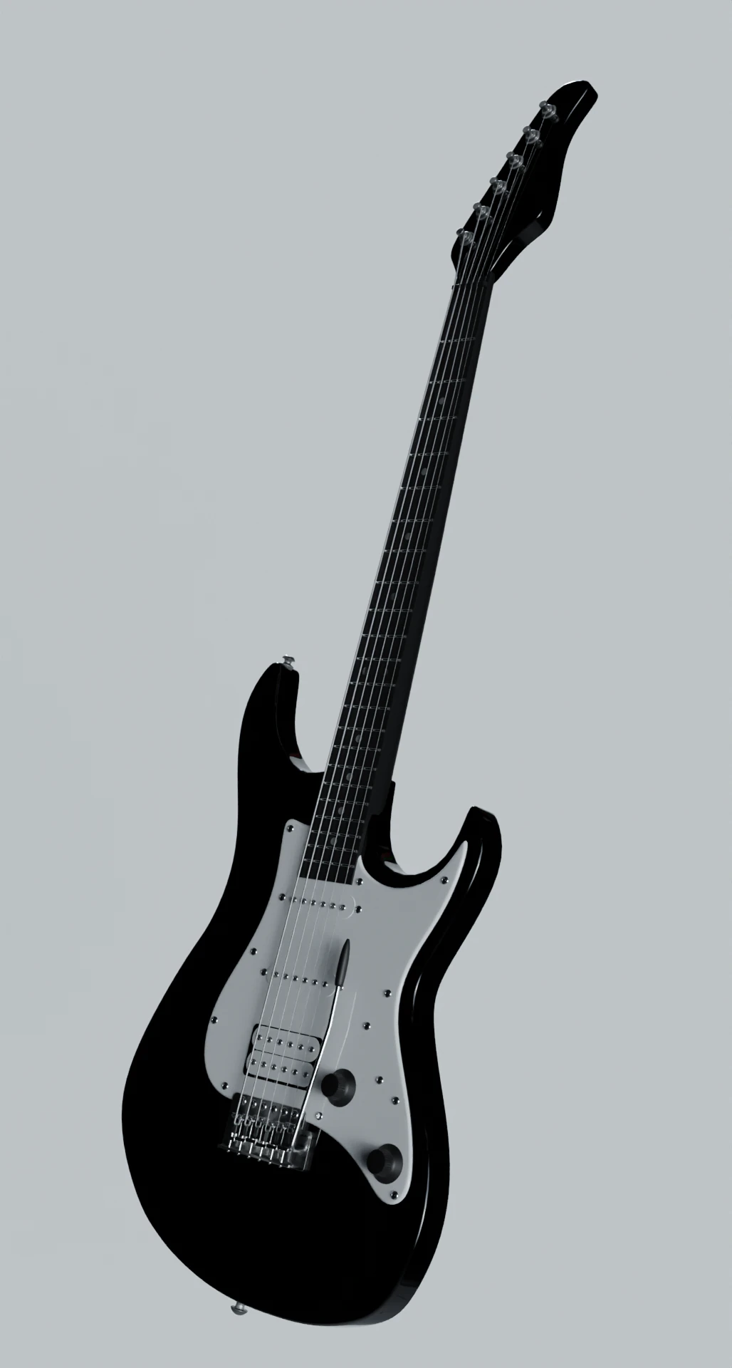 Electric Guitar 3D Model .c4d .max .obj .3ds .fbx .stl .blend 