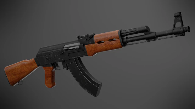 AK-47 3D Model .c4d .max .obj .3ds .fbx .stl .blend 