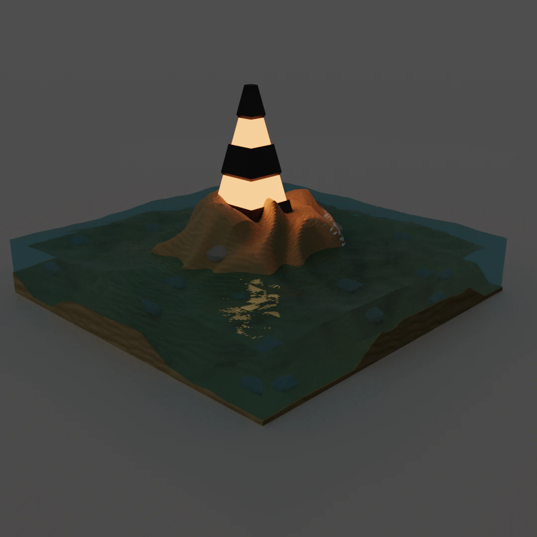 Lighthouse 3D Model .c4d .max .obj .3ds .fbx .stl .blend