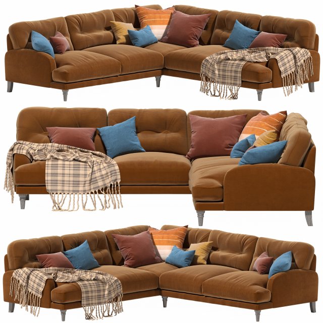 Sugar Bum Corner Sofa Model 3D .c4d .max .obj .3ds .fbx .stl .blend
