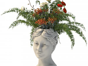 Украшение вазы для лица 3D Модель