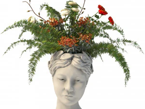 Face vase decoration 3D Model