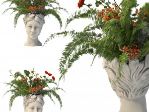 Face vase decoration 3D Модель