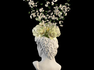 Face vase decoration 2 3D Model