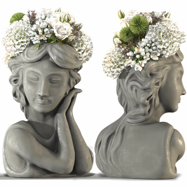 Оформление вазы для лица 4 3D Модель .c4d .max .obj .3ds .fbx .stl .blend 