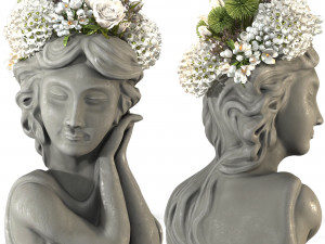Face vase decoration 4 3D Model