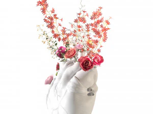 Heart Vase White 3D Model