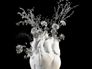 Heart Vase Red 3D Modell