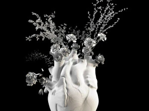 Heart Vase Red 3D Model