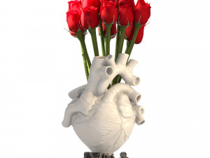 Heart Vase 2 Red 3Dモデル