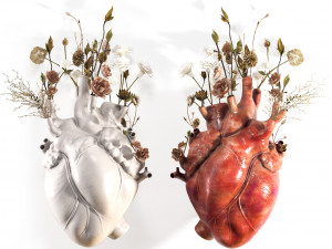Wall Heart Vase 3D Model