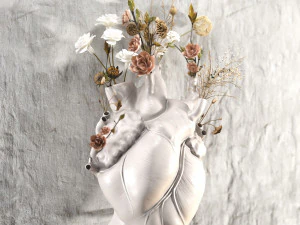Wall Heart Vase 3D Model
