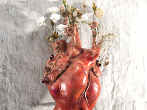 Wall Heart Vase 3D Model