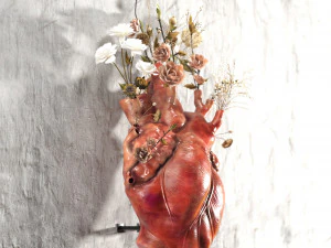 Wall Heart Vase 3D Model