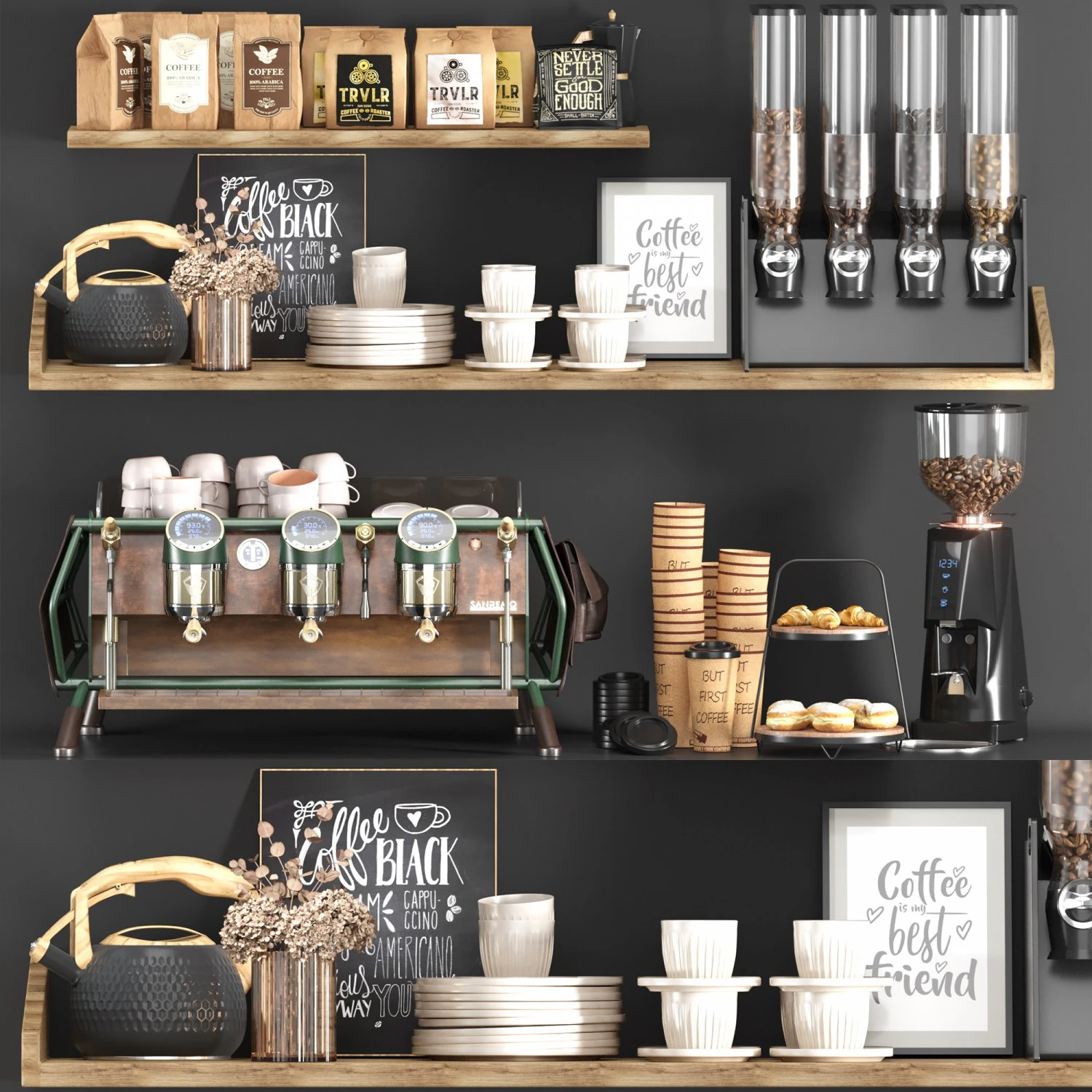 Coffee Shop Sanremo 02 3D Model .c4d .max .obj .3ds .fbx .stl .blend 