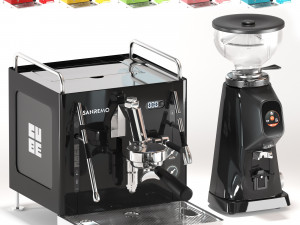 Sanremo Cube Coffe Machine and All Ground Grinder 3D Model