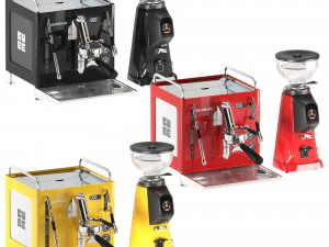 Sanremo Cube Coffe Machine and All Ground Grinder 3D Model
