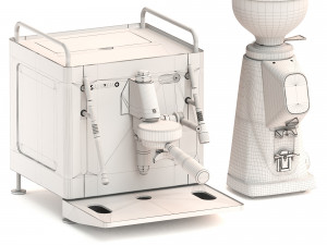 Sanremo Cube Coffe Machine and All Ground Grinder 3D Модель