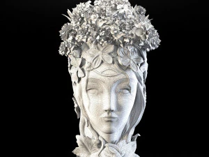 Face Vase decoration 6 3D Model