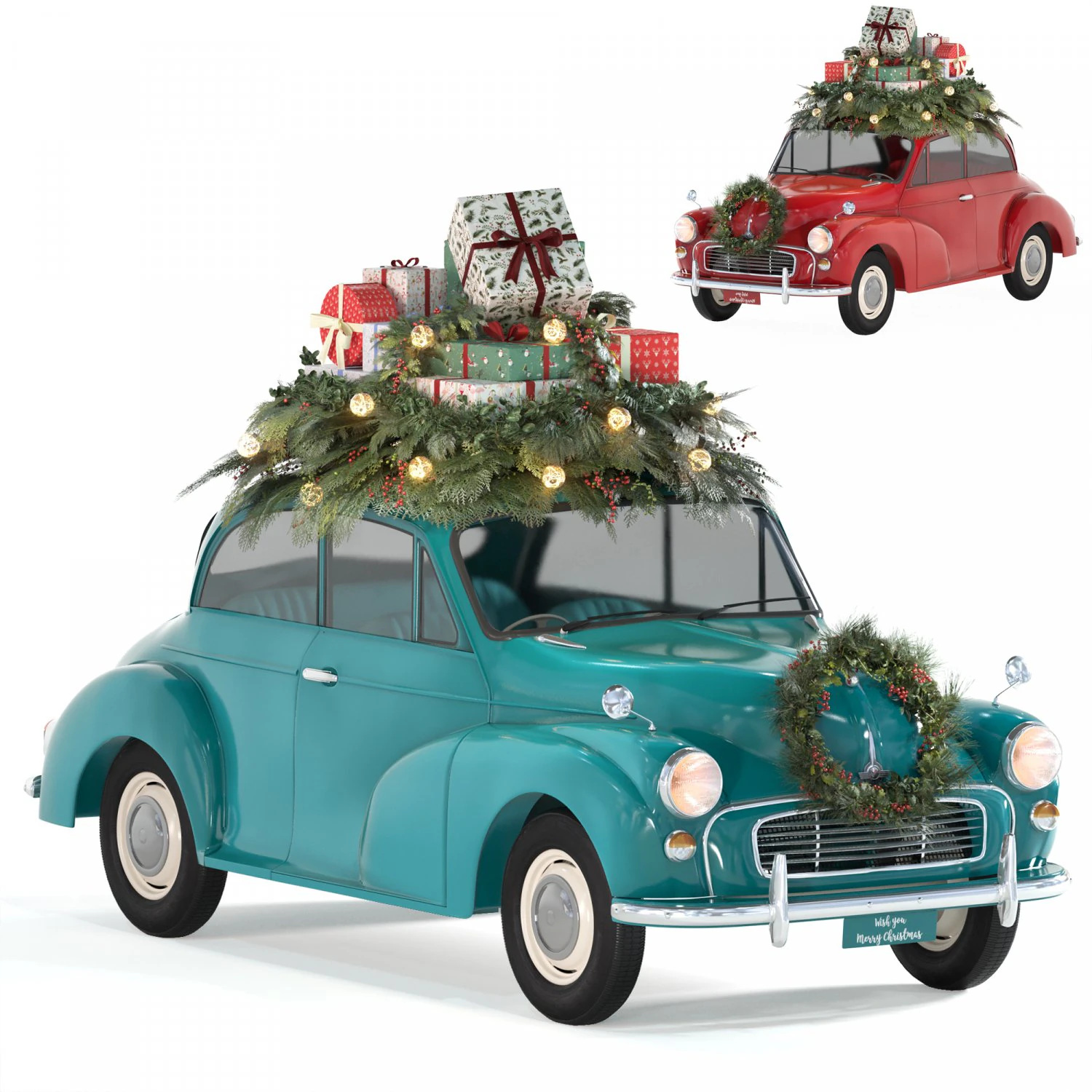 Morris minor 1961 3D Model .c4d .max .obj .3ds .fbx .stl .blend