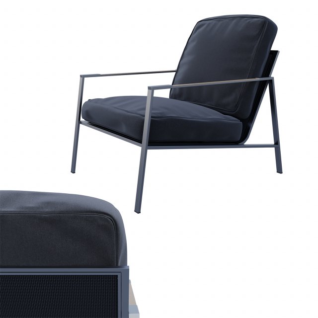 Naos Armchair Model 3D .c4d .max .obj .3ds .fbx .stl .blend