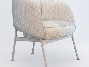 Modern fabric sofa 3D Model