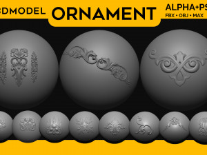 50 Ornament Brush -VOL 01 3D मॉडल