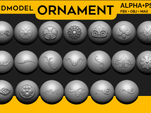 50 Ornament Brush -VOL 01 3D मॉडल