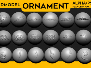50 Ornament Brush -VOL 01 3D मॉडल