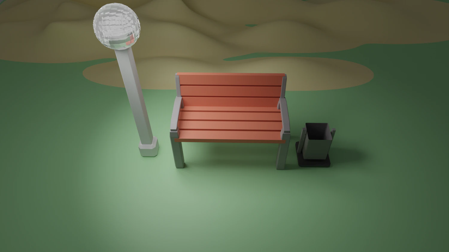 Bench 3D Model .c4d .max .obj .3ds .fbx .stl .blend