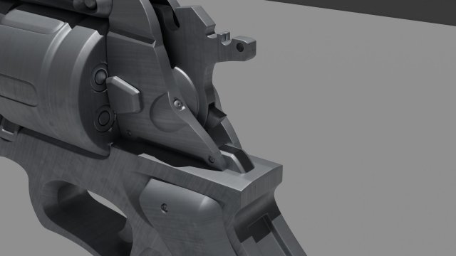 Revolver Model 3D .c4d .max .obj .3ds .fbx .stl .blend 