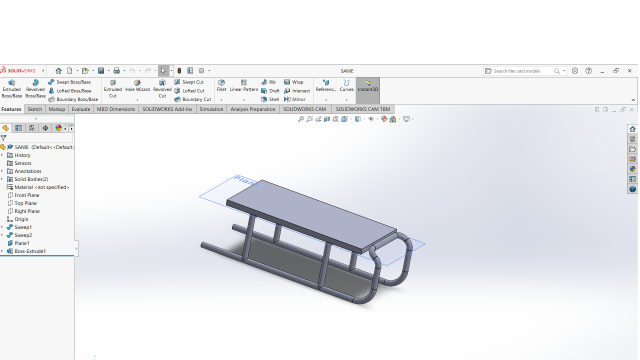 Sleigh 3D Model .c4d .max .obj .3ds .fbx .stl .blend 