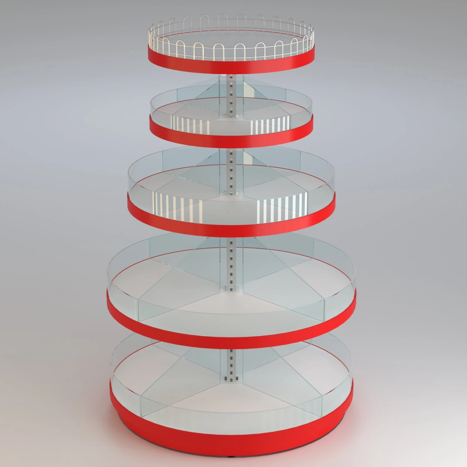 Circular Shelf 3D Model .c4d .max .obj .3ds .fbx .stl .blend 