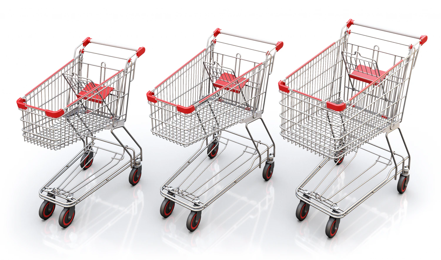 Shopping Trolley series MC 3D Model .c4d .max .obj .3ds .fbx .stl .blend
