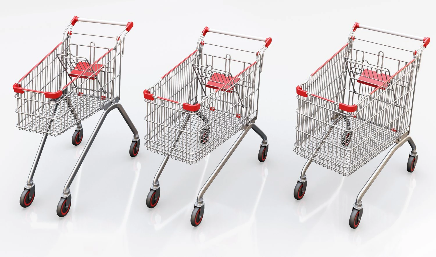 Shopping Trolley cart 3D Model .c4d .max .obj .3ds .fbx .stl .blend 