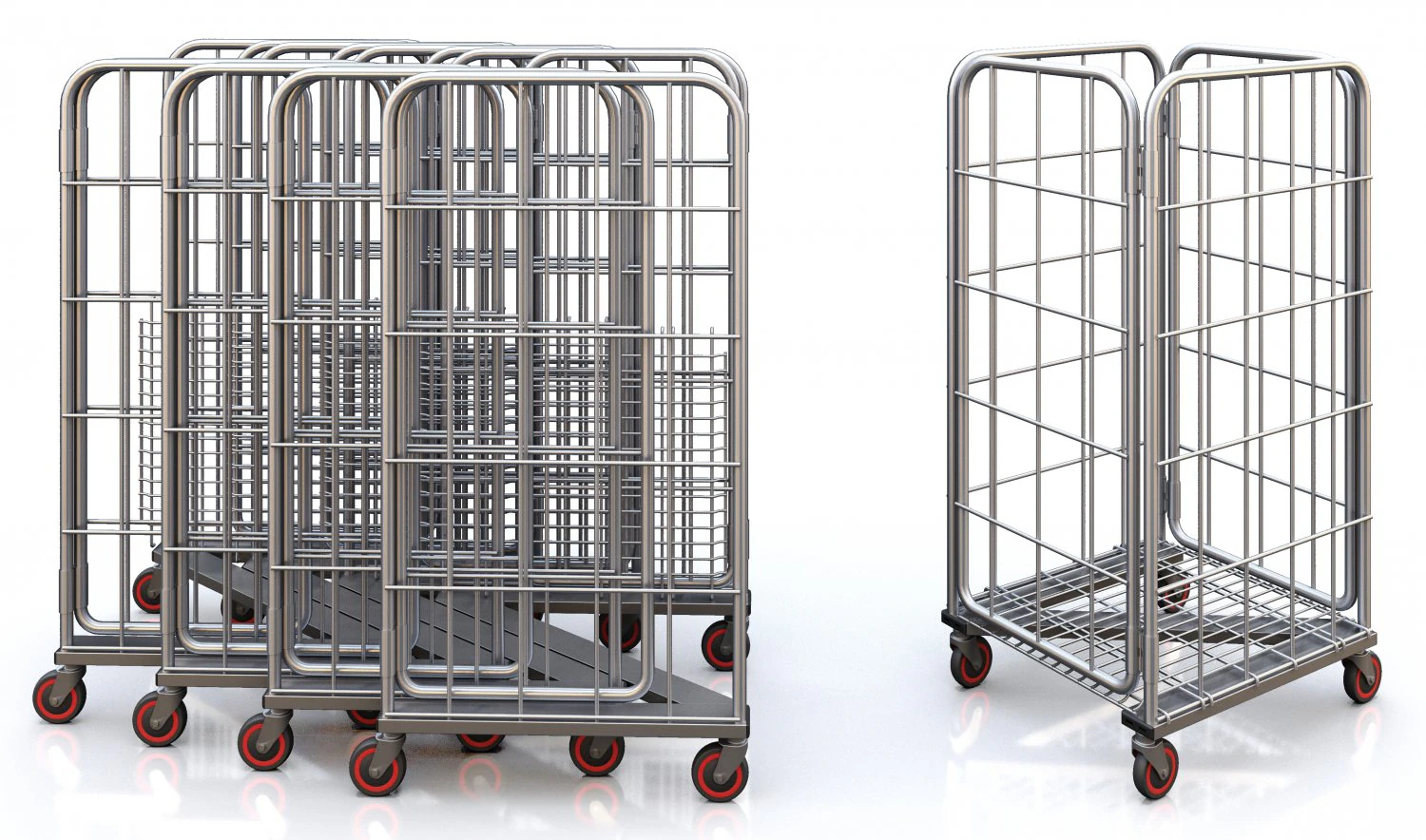 Carton carrying cart 3D Model .c4d .max .obj .3ds .fbx .stl .blend