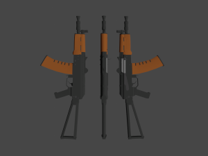 AK-74U Low Poly 3D 모델