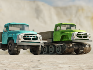 LowPoly-Zil130 3D Model