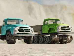 LowPoly-Zil130 3D Model