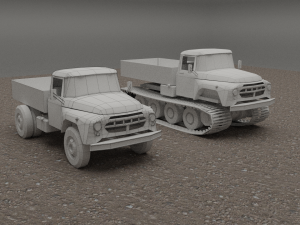 LowPoly-Zil130 3D Model