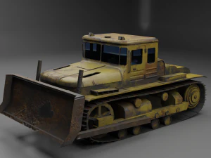 LowPoly-Dat-250-Bulldozer 3D Model