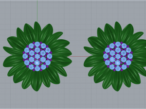 Earrings SUNFLOWER 3D print model 3D-printmodel