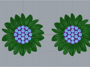 Earrings SUNFLOWER 3D print model 3D Print Model