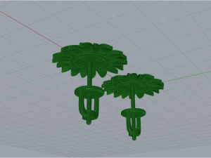 Earrings SUNFLOWER 3D print model 3D Print Model