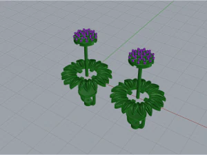 Earrings SUNFLOWER 3D print model 3D Print Model