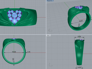 Heart Hand Ring 3D print model 3D print model 3D Принт Модель