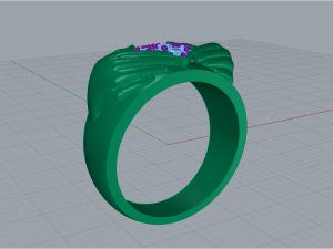 Heart Hand Ring 3D print model 3D print model 3D Принт Модель
